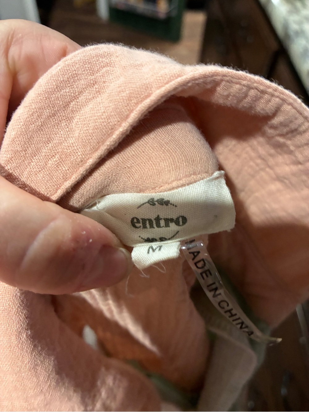 entro Peach Gauze Short Sleeve Top - Picture 3 of 3